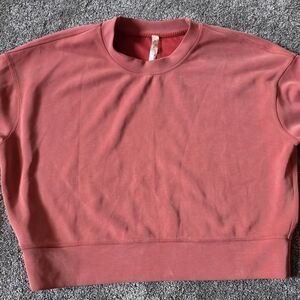 Lululemon Perfectly Oversized Cropped Crew Size 8 Color Cayenne